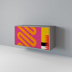 VIVID ART Aparador de 2 Puertas en Acabado Gris