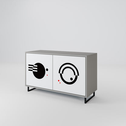 BLACK AND WHITE COMBINATION Aparador de 2 Puertas