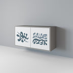 Aparador de 2 puertas WONDERLAND VEGETATION en acabado gris