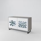 Aparador de 2 puertas WONDERLAND VEGETATION en acabado gris