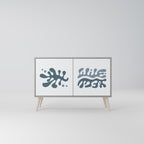 Aparador de 2 puertas WONDERLAND VEGETATION en acabado gris