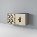 SEE MORE Aparador de 2 Puertas en Acabado Gris