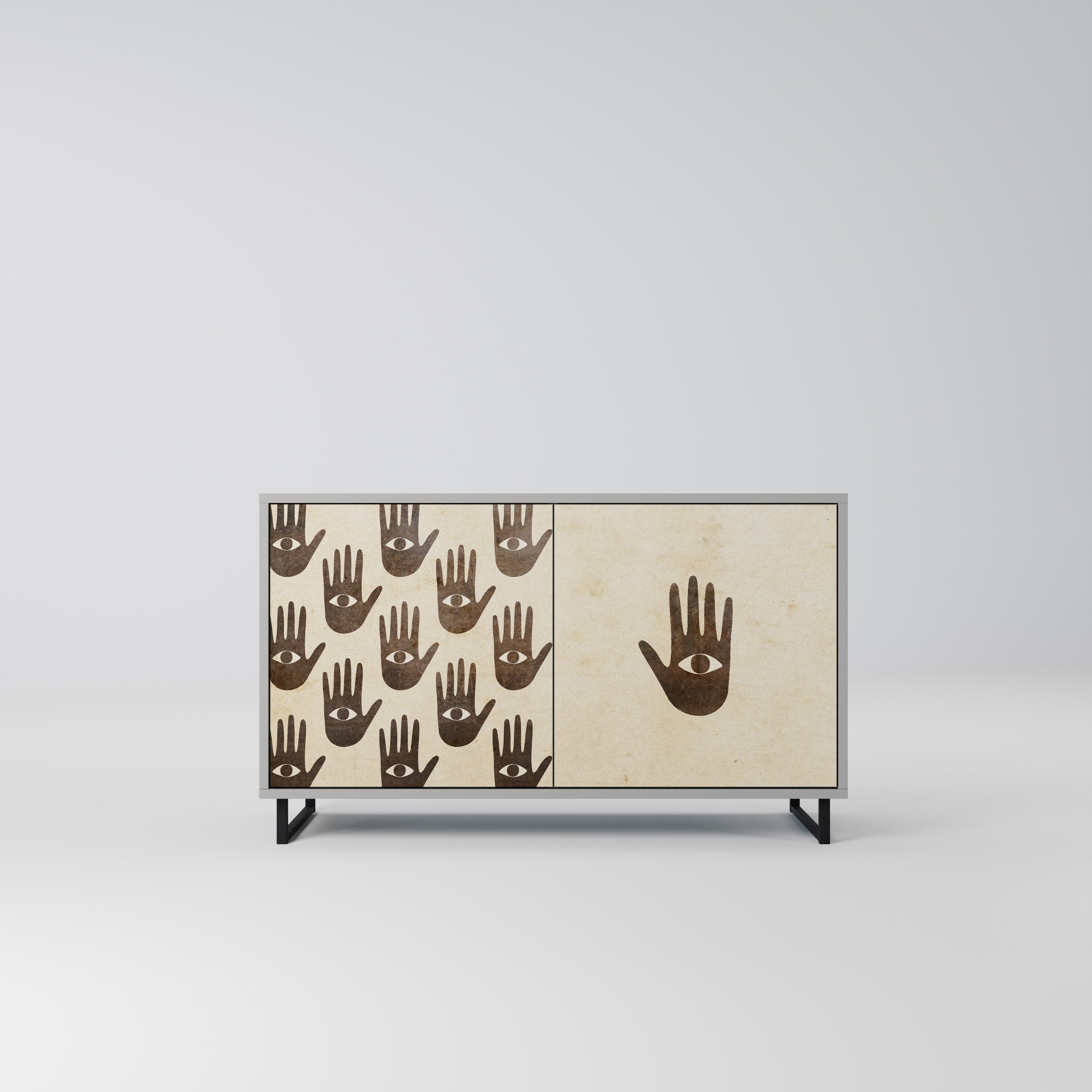 VER MÁS Aparador de 2 puertas en acabado gris