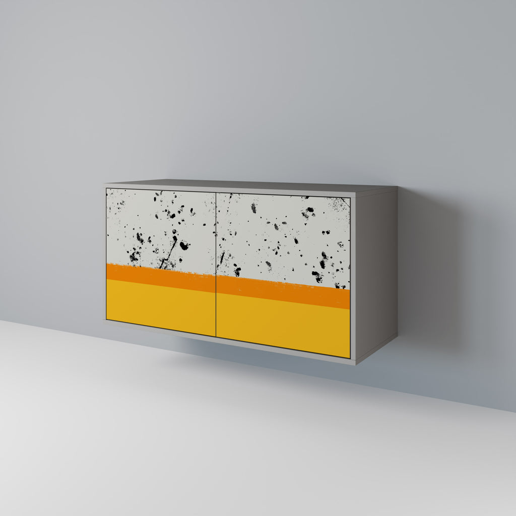 Aparador de 2 puertas DYED BY ORANGE en acabado gris