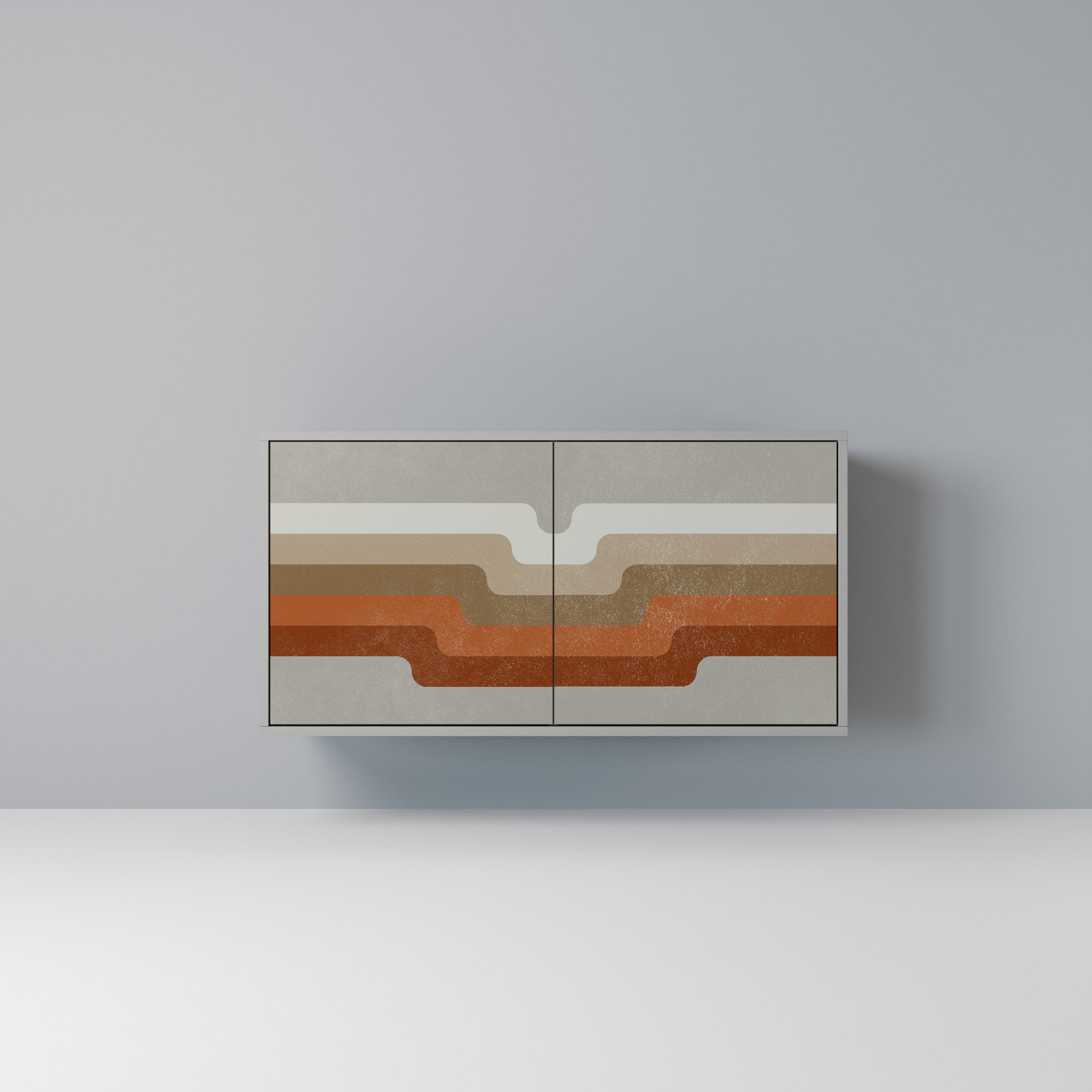 Aparador PECULIAR TRAIL de 2 puertas en acabado gris