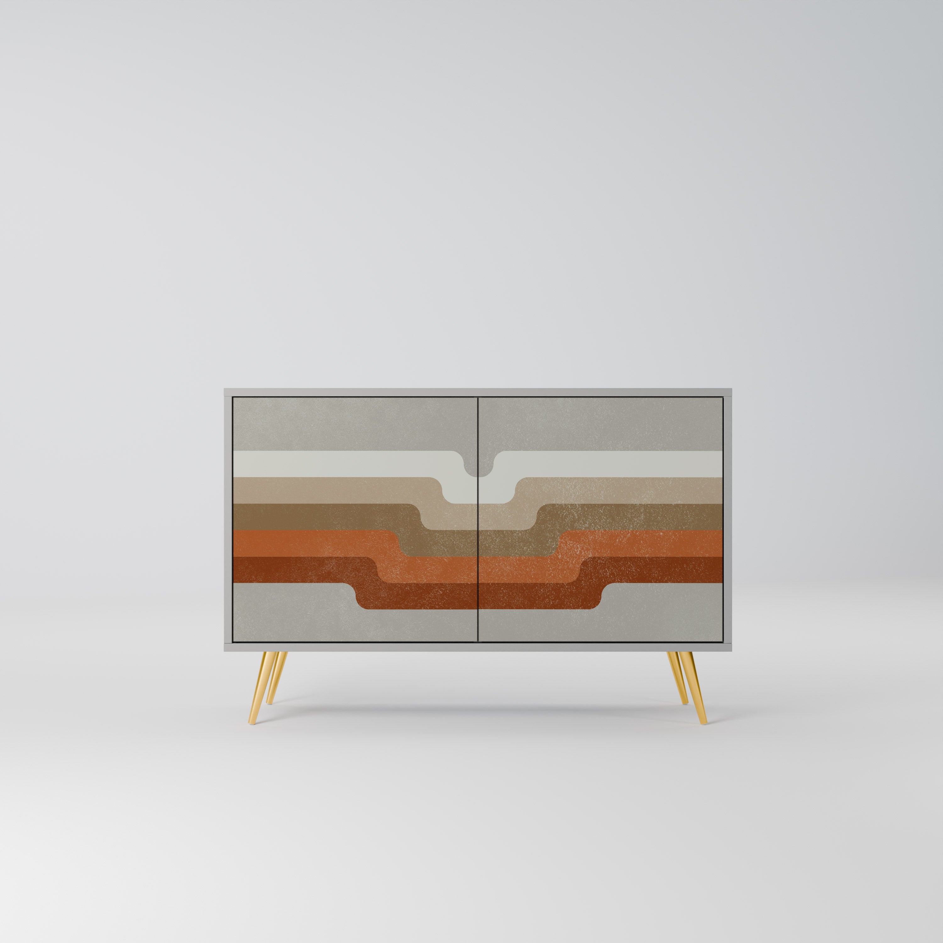 Aparador PECULIAR TRAIL de 2 puertas en acabado gris