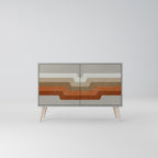 PECULIAR TRAIL Aparador de 2 Puertas en Acabado Gris