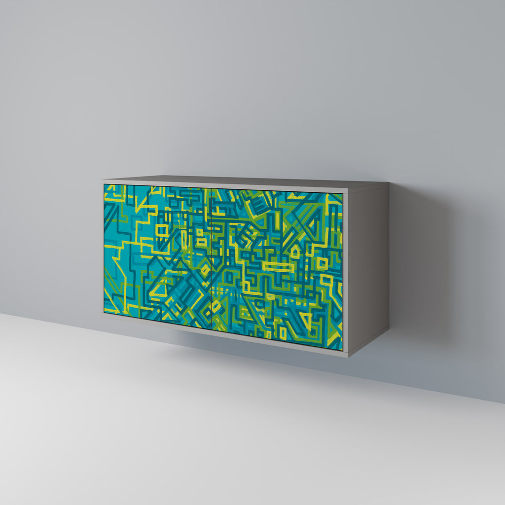 Aparador de 2 puertas NOSTALGIC MEMORIES en acabado gris