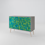 NOSTALGIC MEMORIES 2-Door Sideboard in Grey Finish