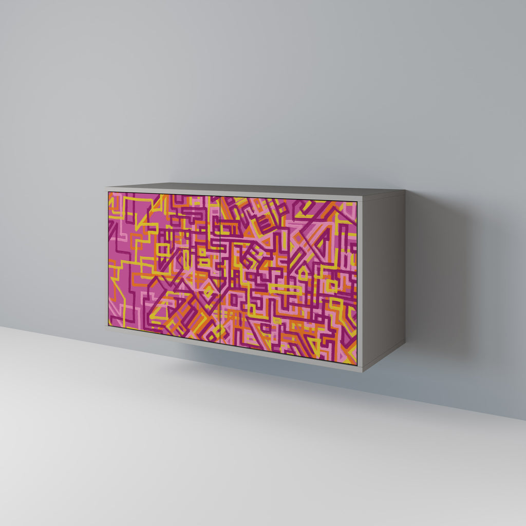 Aparador de 2 puertas LOVELY MEMORIES en acabado gris