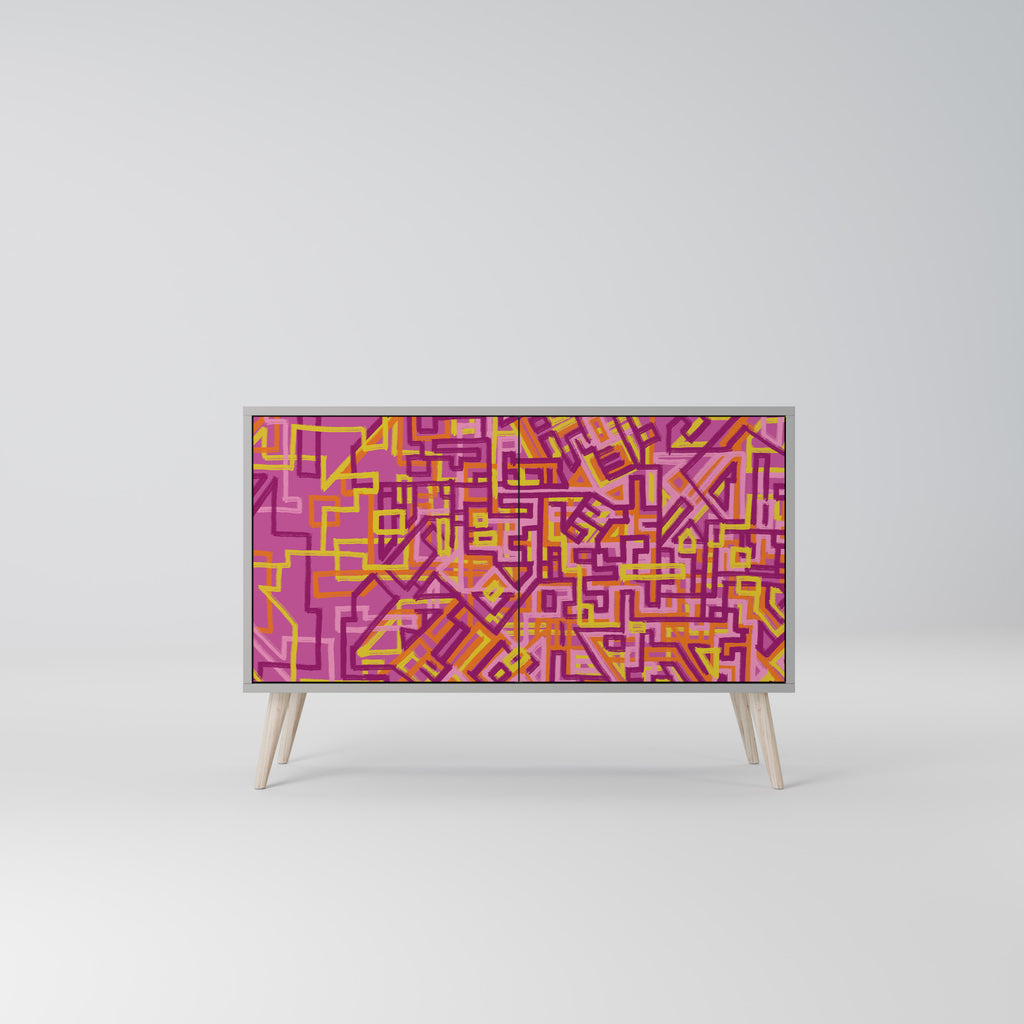 Aparador de 2 puertas LOVELY MEMORIES en acabado gris