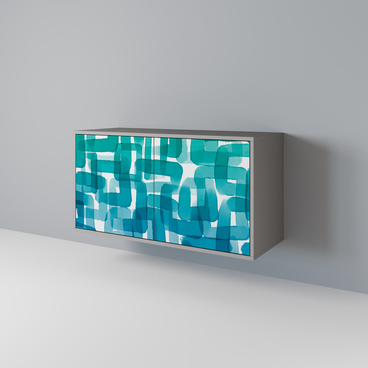 TURQUOISE RECTANGLES Aparador de 2 Puertas