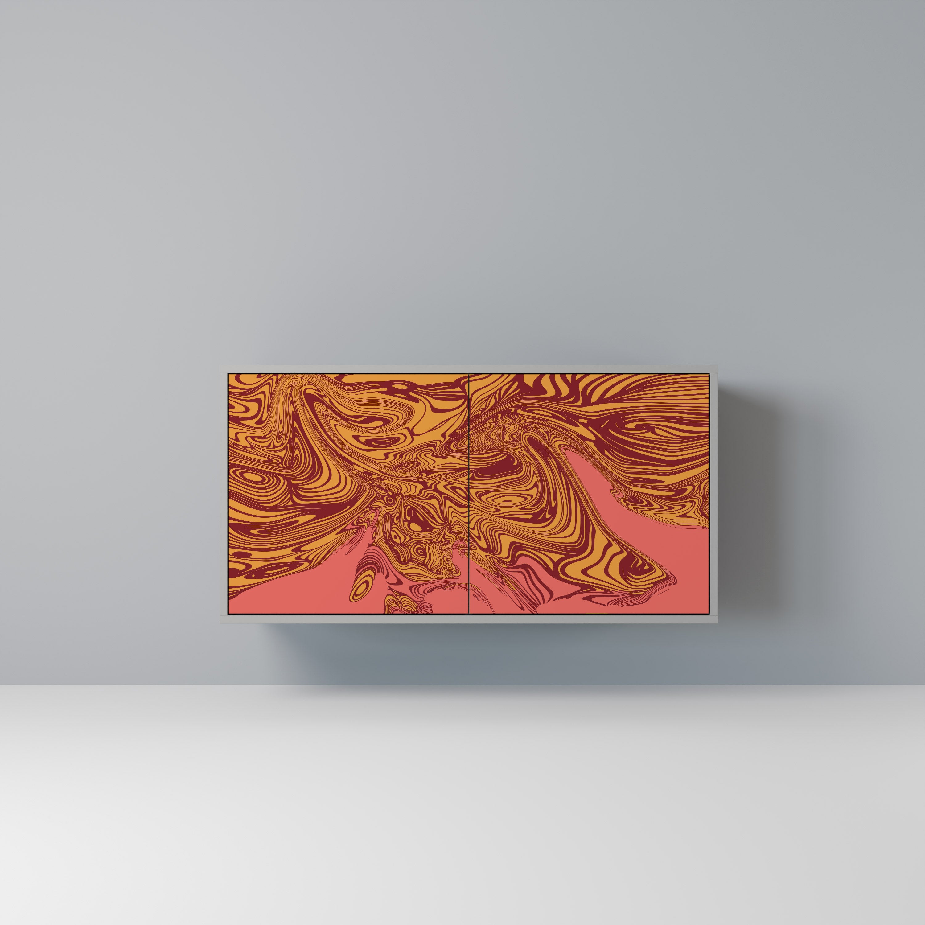 Aparador FLOATING THOUGHTS de 2 puertas en acabado gris