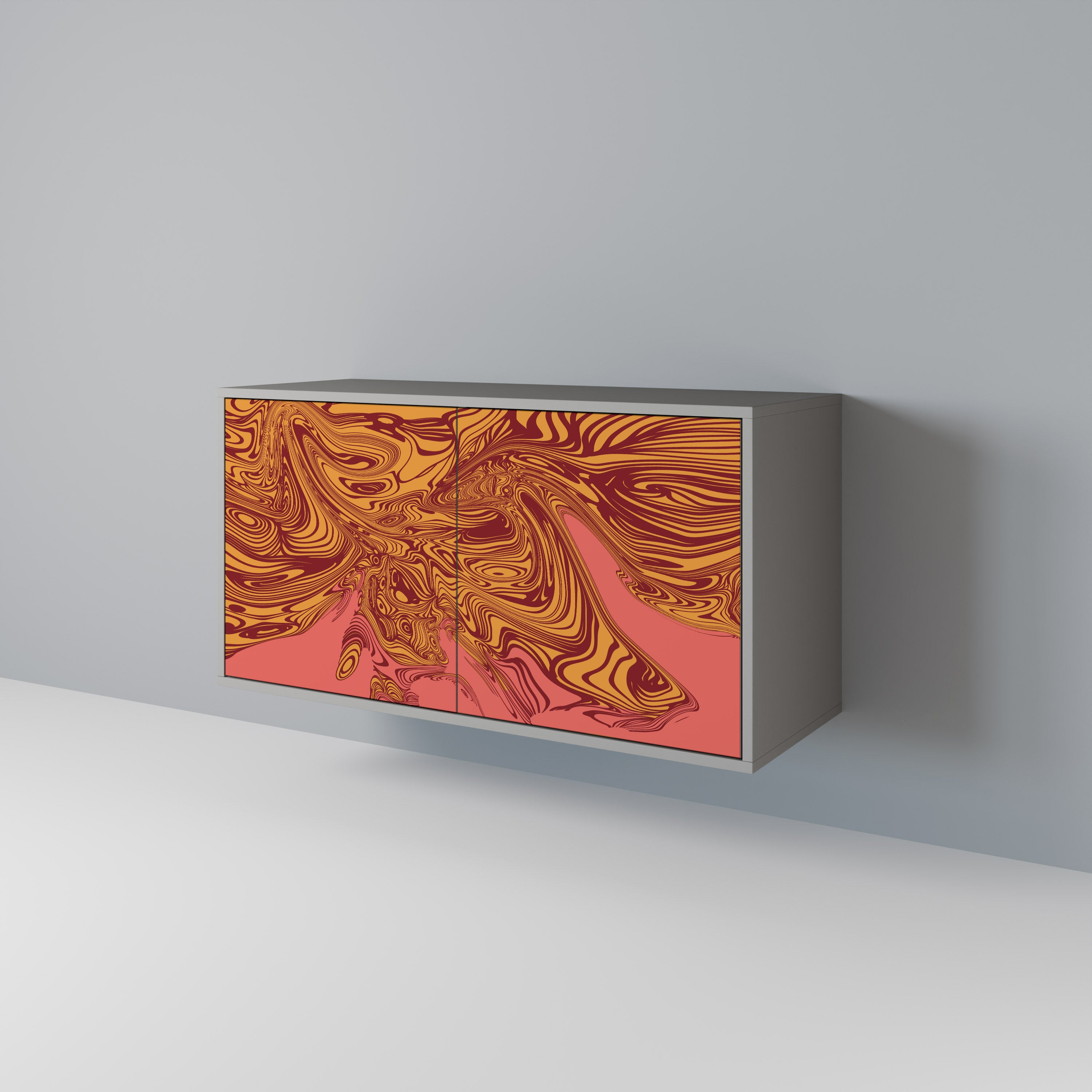 Aparador FLOATING THOUGHTS de 2 puertas en acabado gris