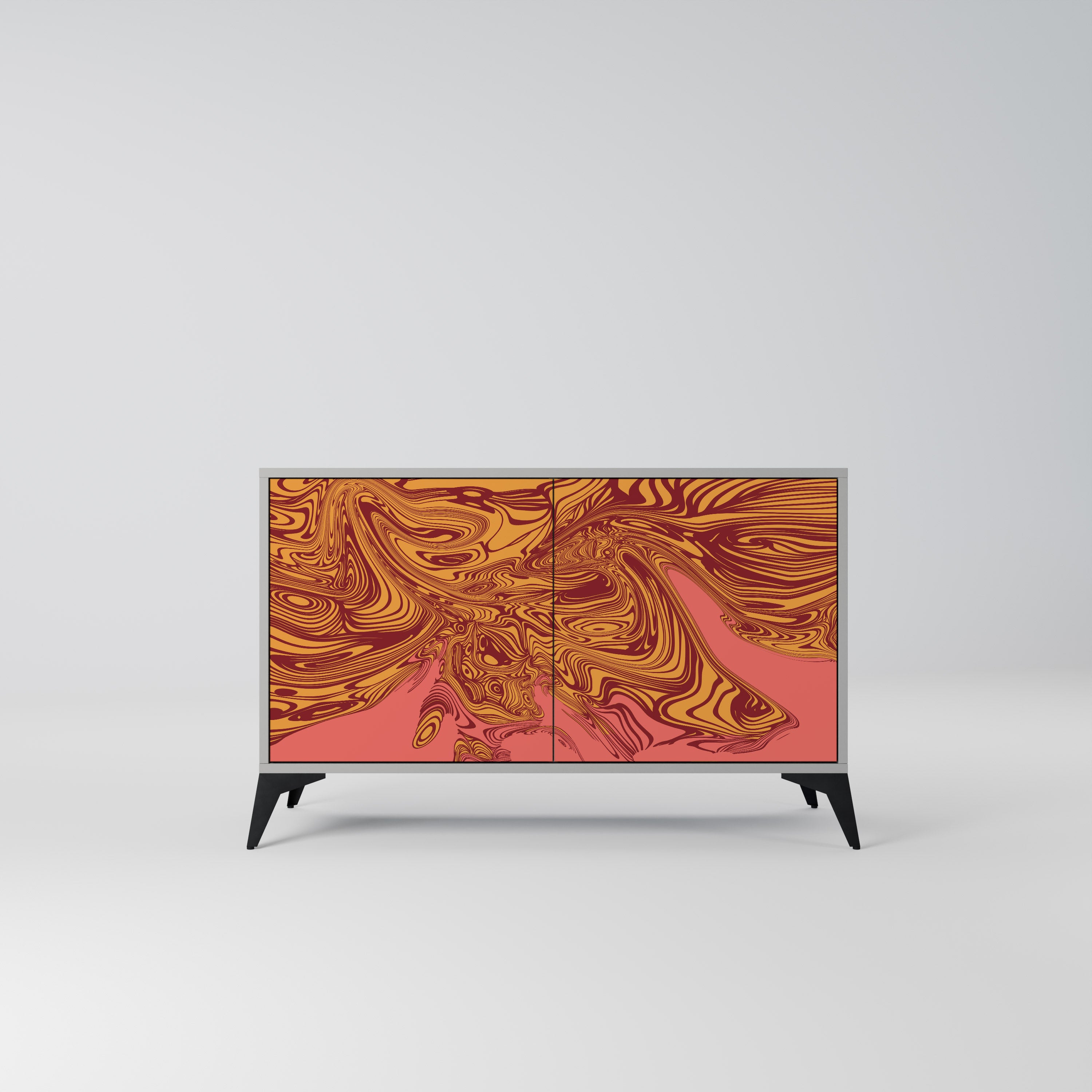 Aparador FLOATING THOUGHTS de 2 puertas en acabado gris