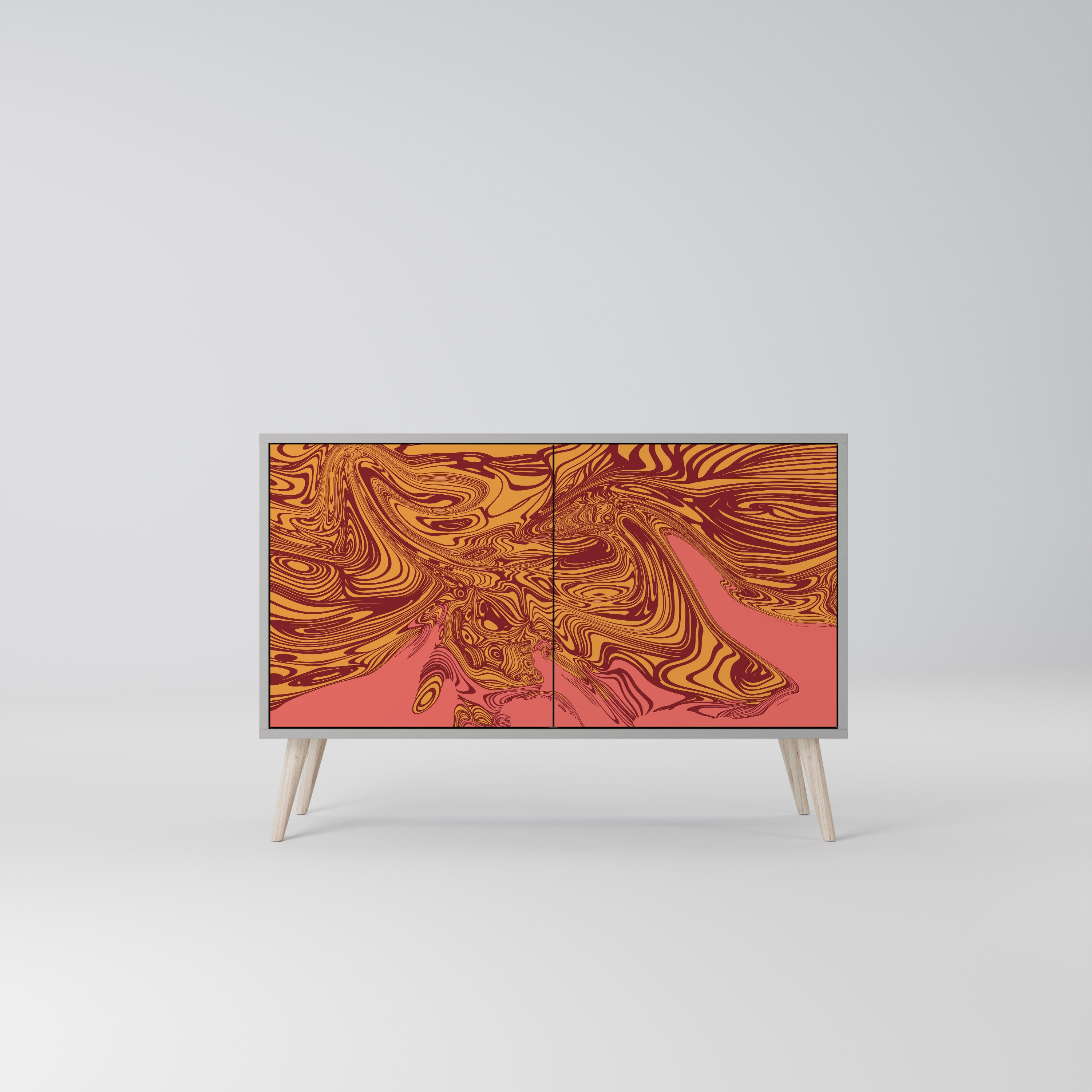 Aparador FLOATING THOUGHTS de 2 puertas en acabado gris