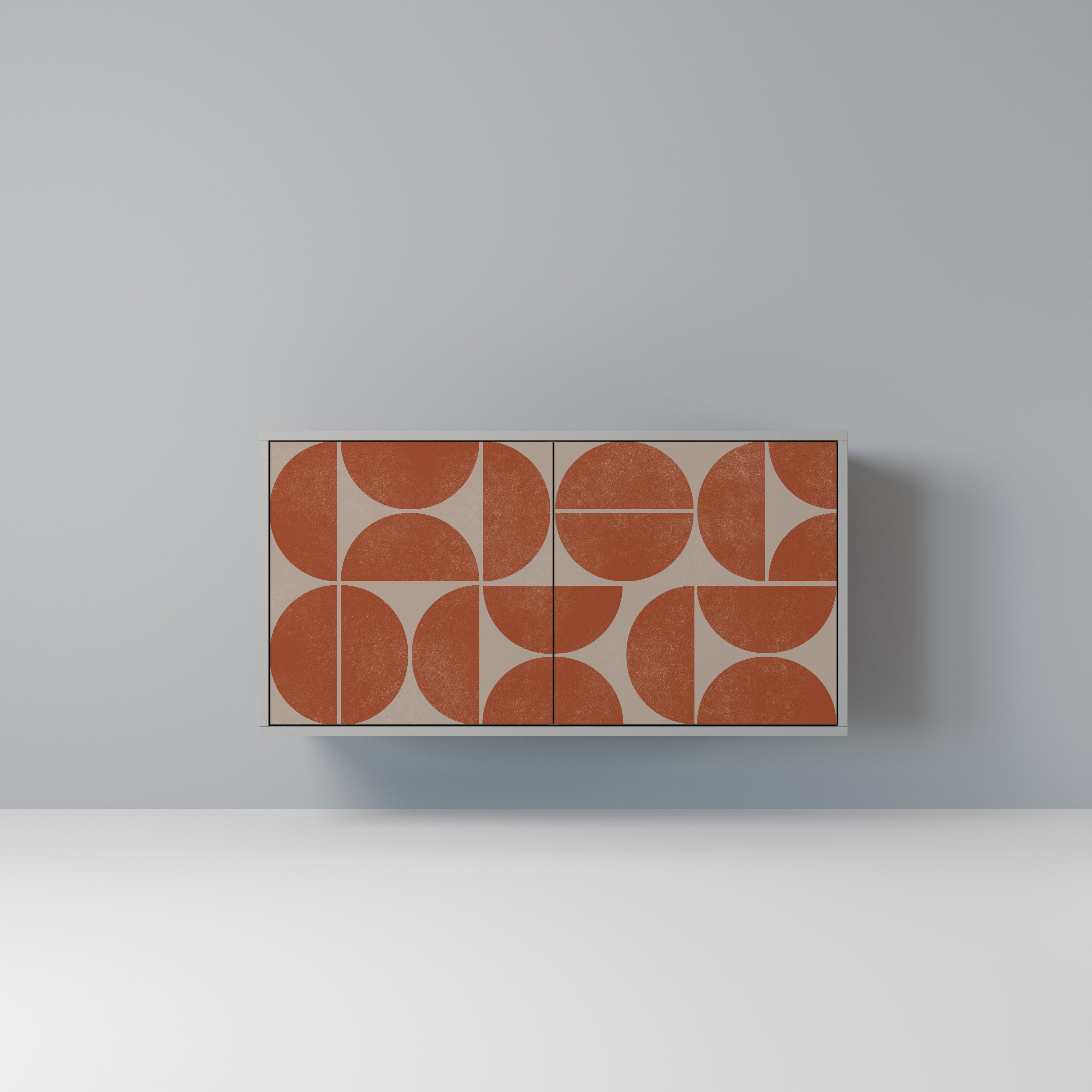 Aparador REPETITION COMPULSION de 2 puertas en acabado gris