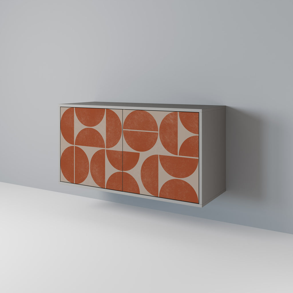 Aparador REPETITION COMPULSION de 2 puertas en acabado gris