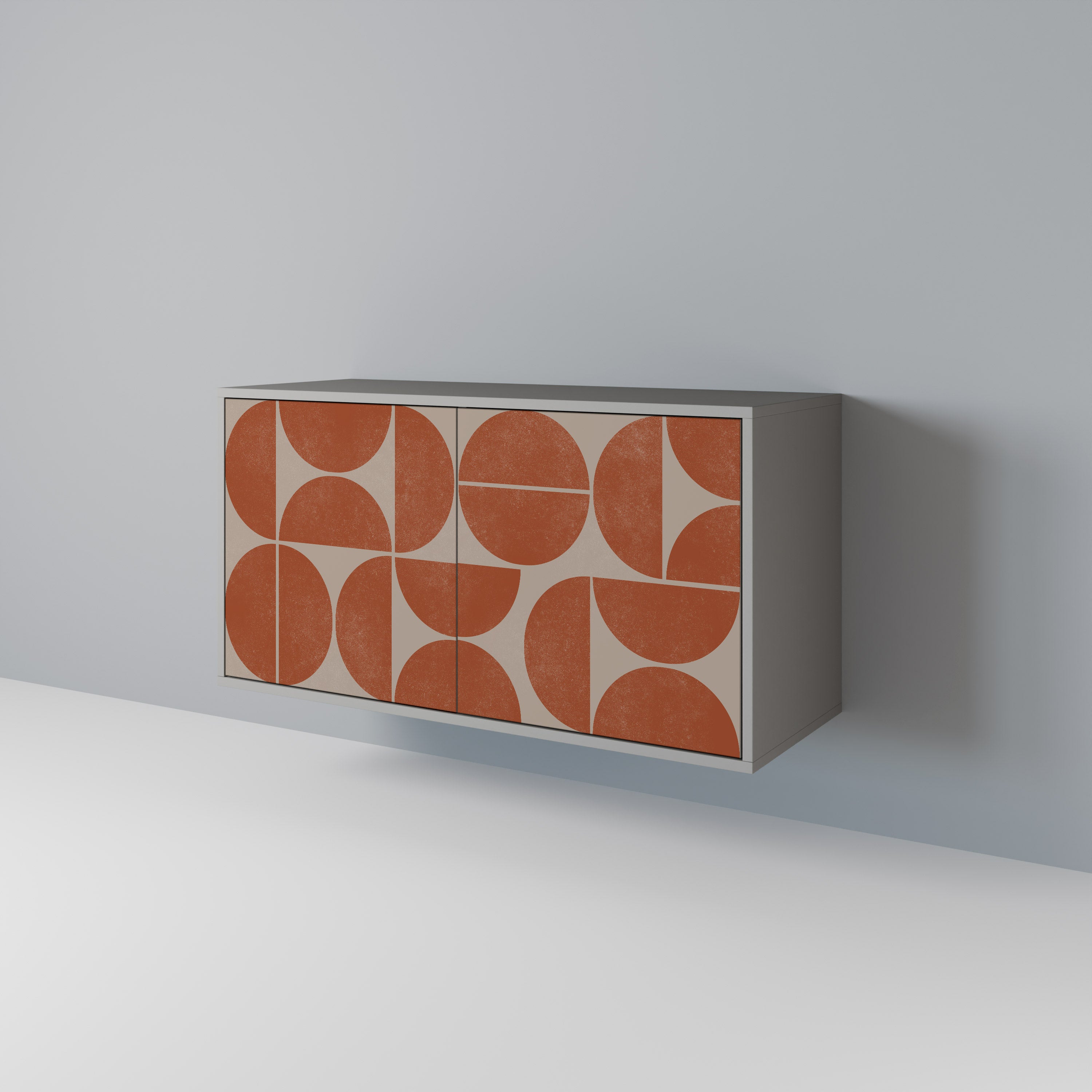 Aparador REPETITION COMPULSION de 2 puertas en acabado gris