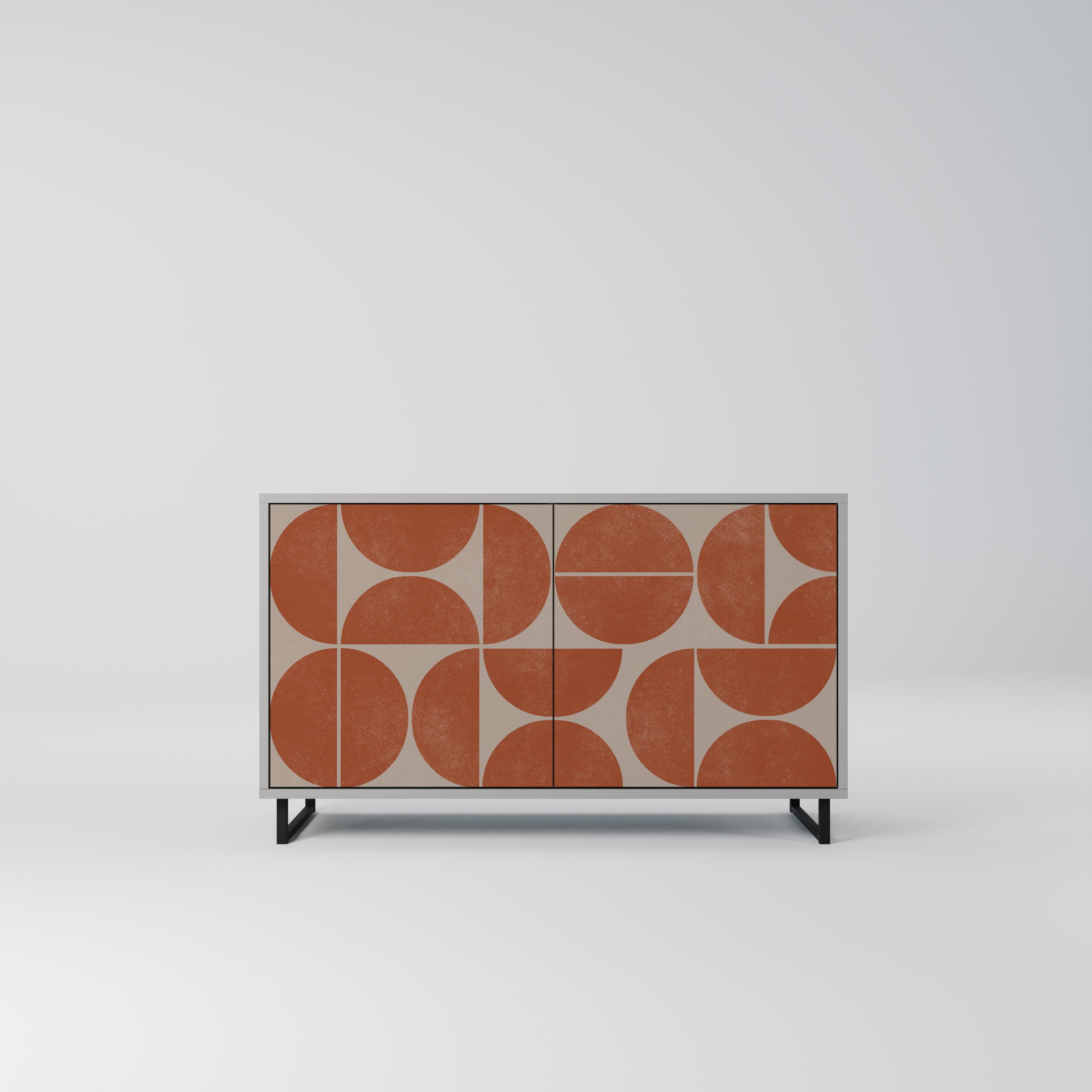 Aparador REPETITION COMPULSION de 2 puertas en acabado gris