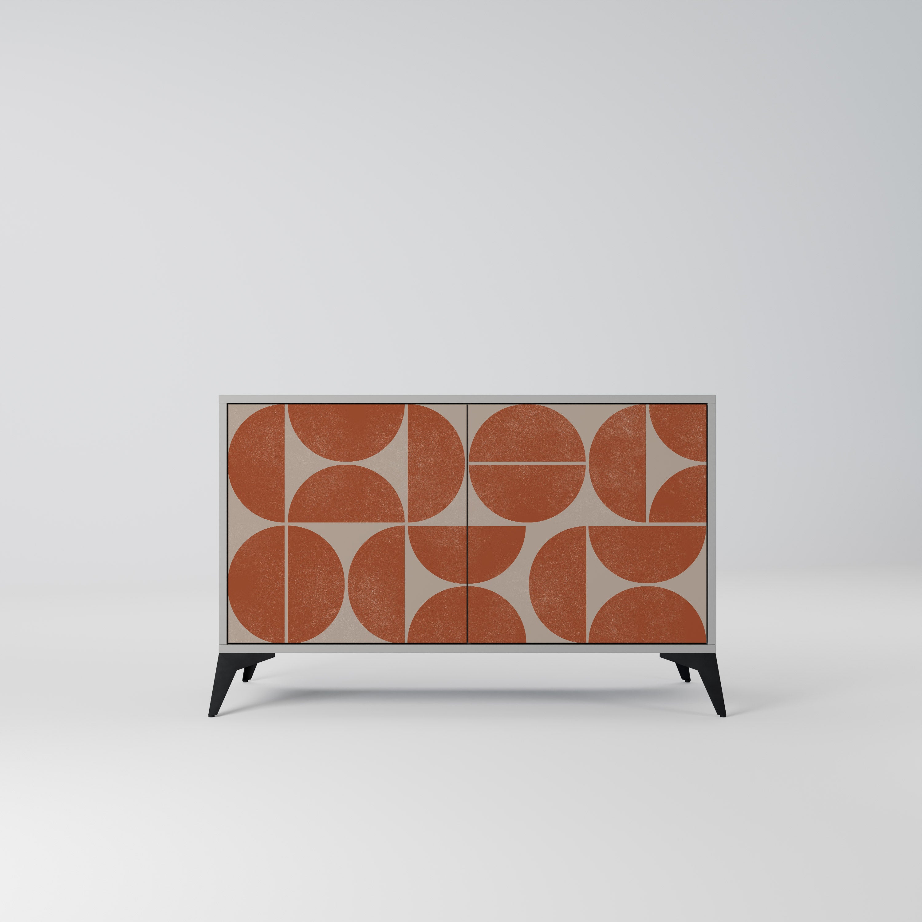 Aparador REPETITION COMPULSION de 2 puertas en acabado gris