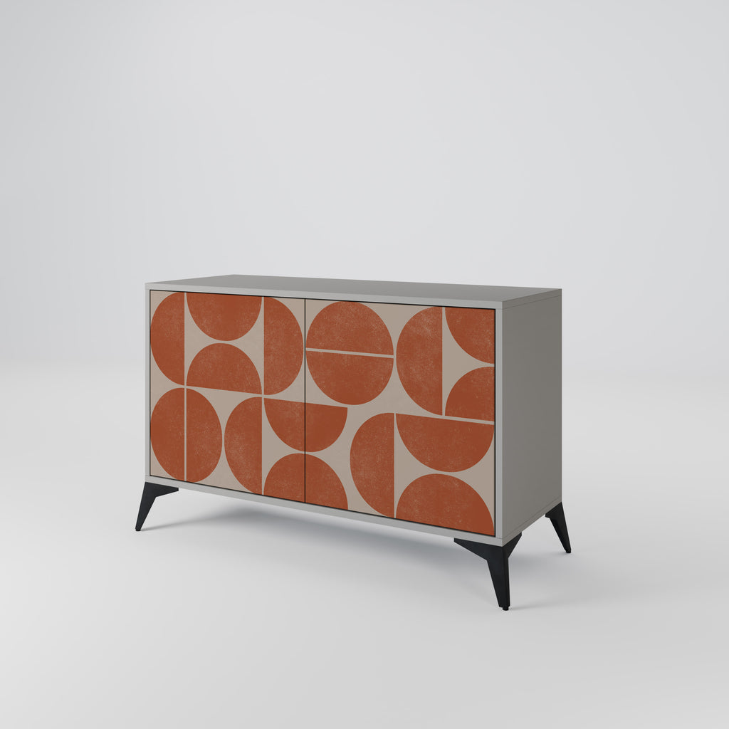 Aparador REPETITION COMPULSION de 2 puertas en acabado gris