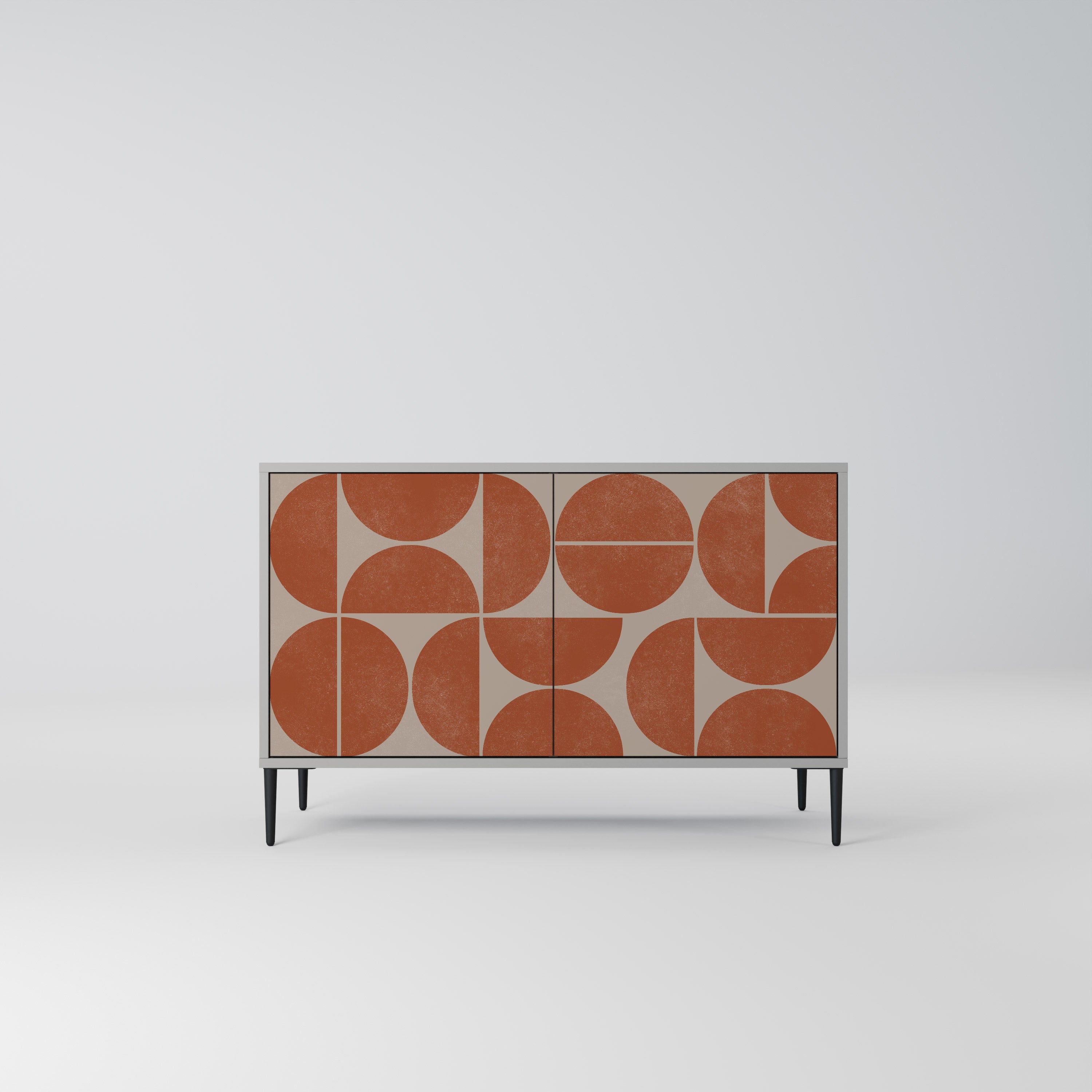 Aparador REPETITION COMPULSION de 2 puertas en acabado gris