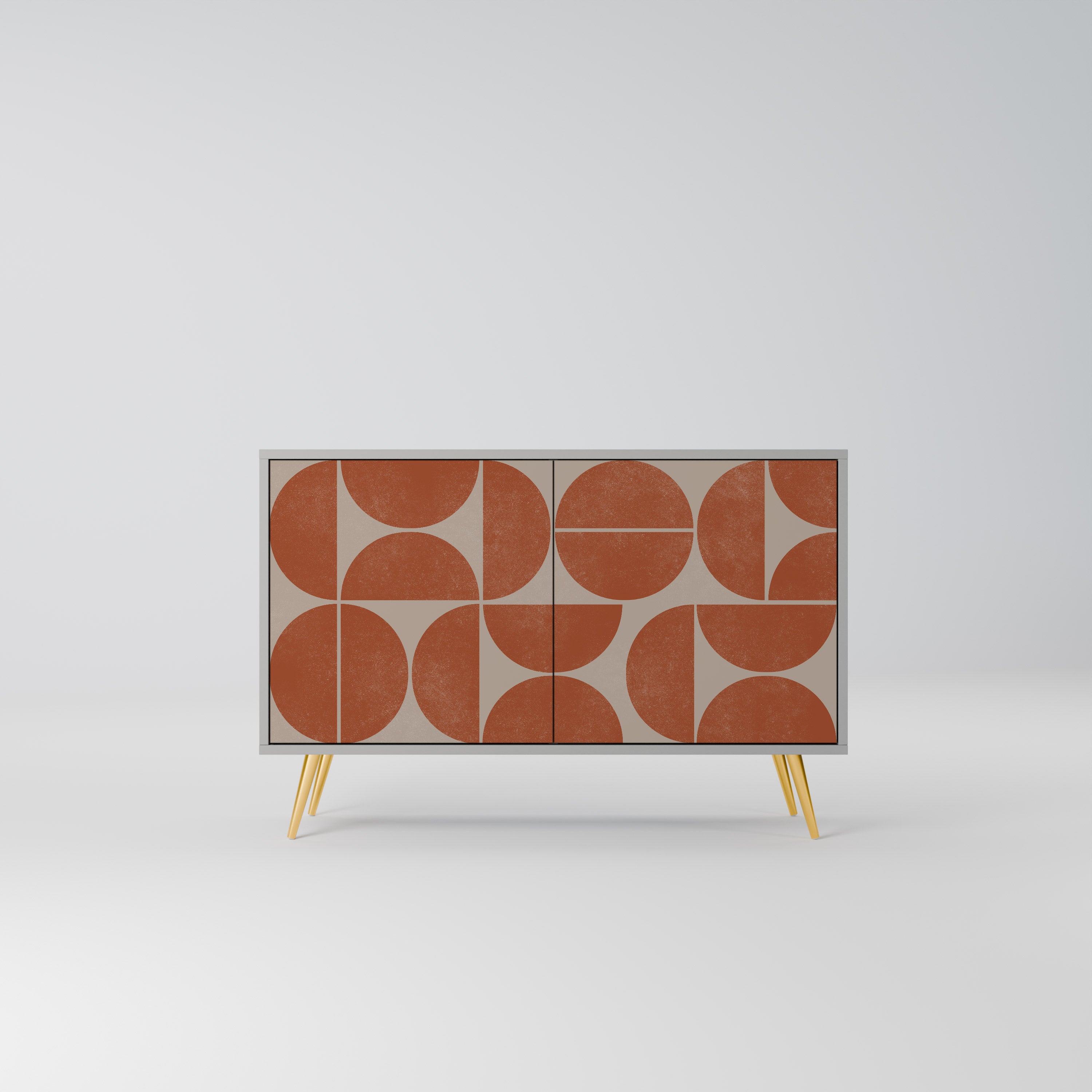 Aparador REPETITION COMPULSION de 2 puertas en acabado gris