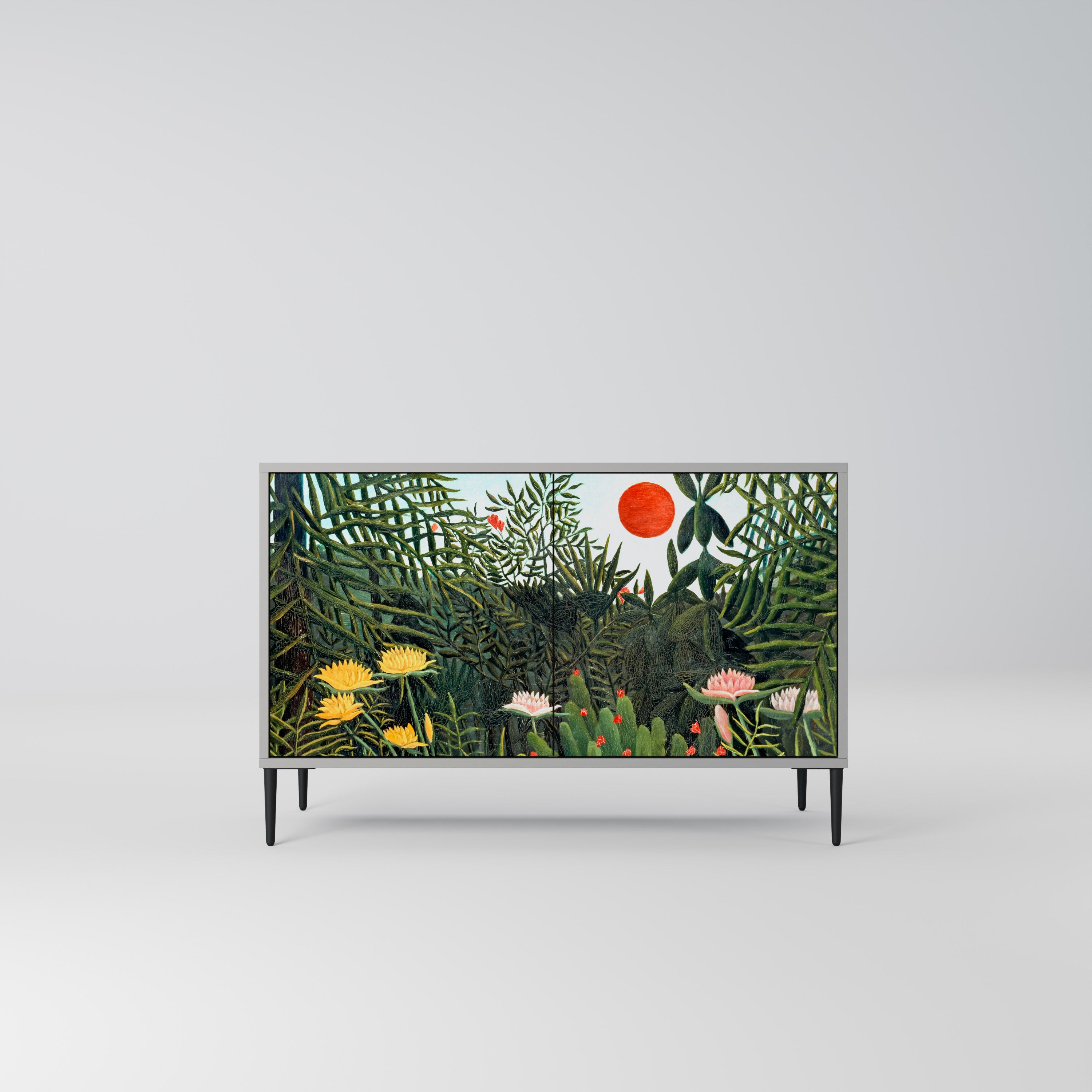 Aparador de 2 puertas VIRGIN FOREST WITH SUNSET en acabado gris