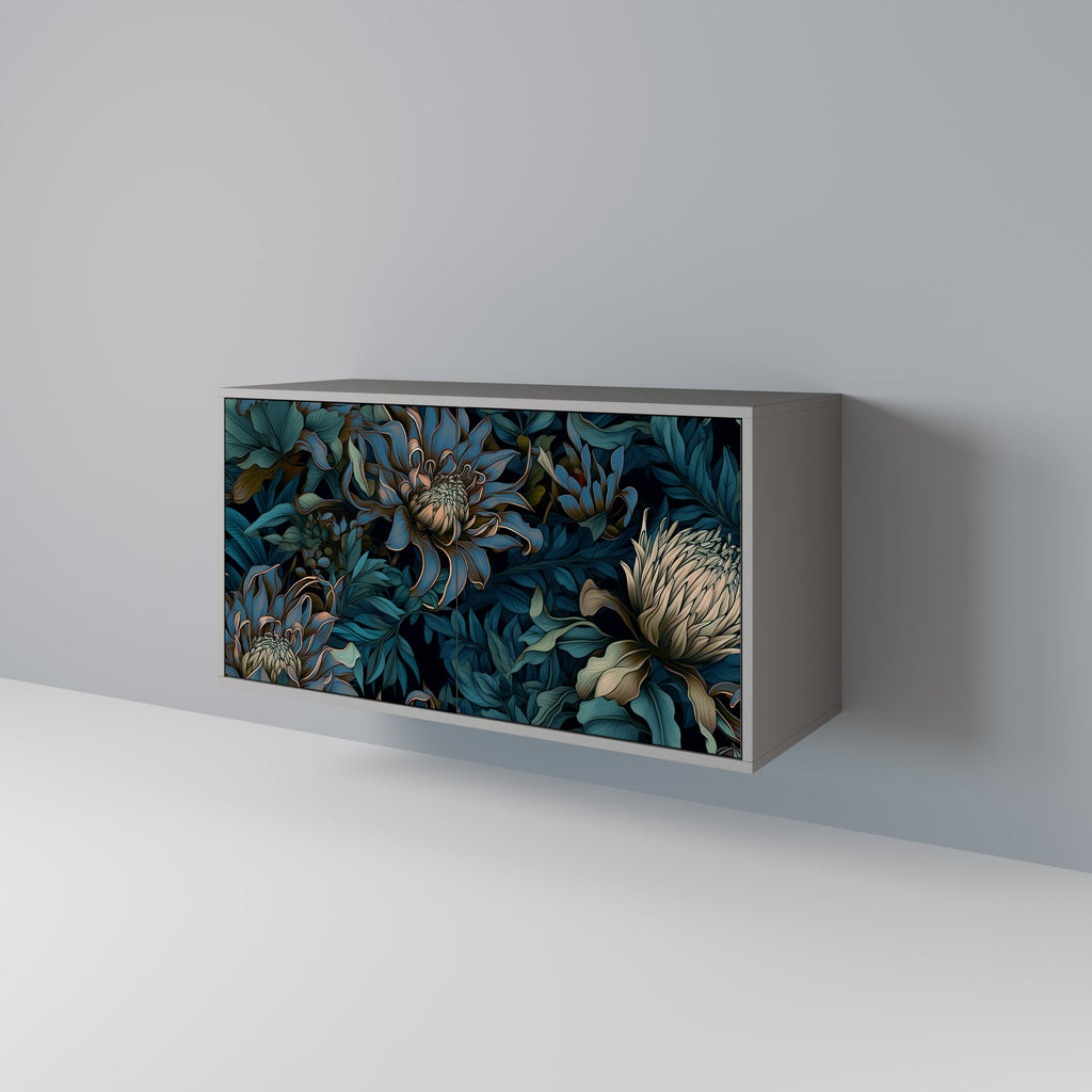 Aparador de 2 puertas TWILIGHT BLOOM en acabado gris