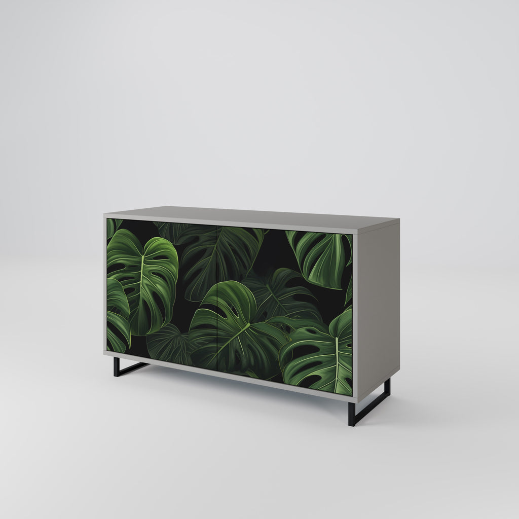 Aparador INFINITE MONSTERA de 2 puertas en acabado gris