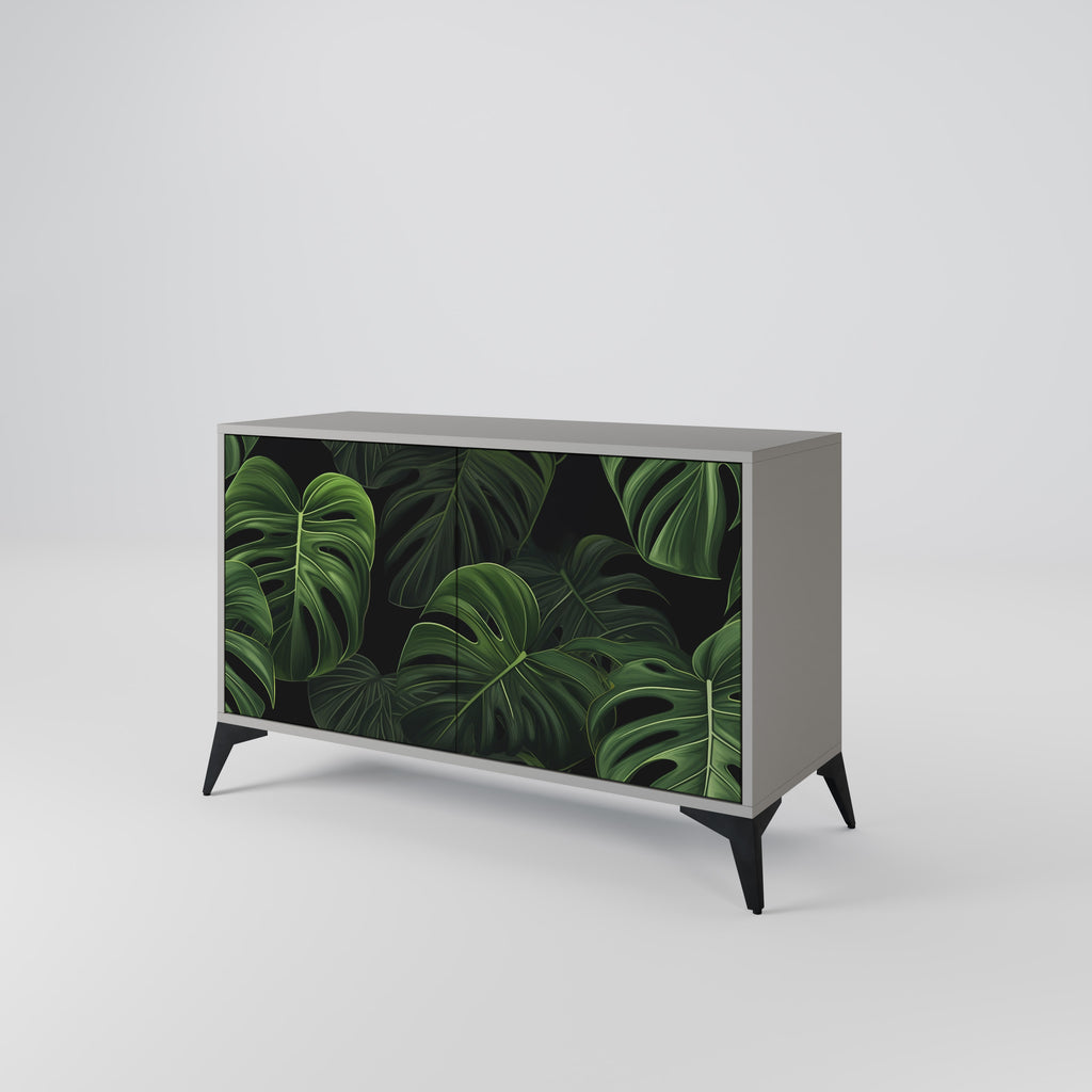 Aparador INFINITE MONSTERA de 2 puertas en acabado gris