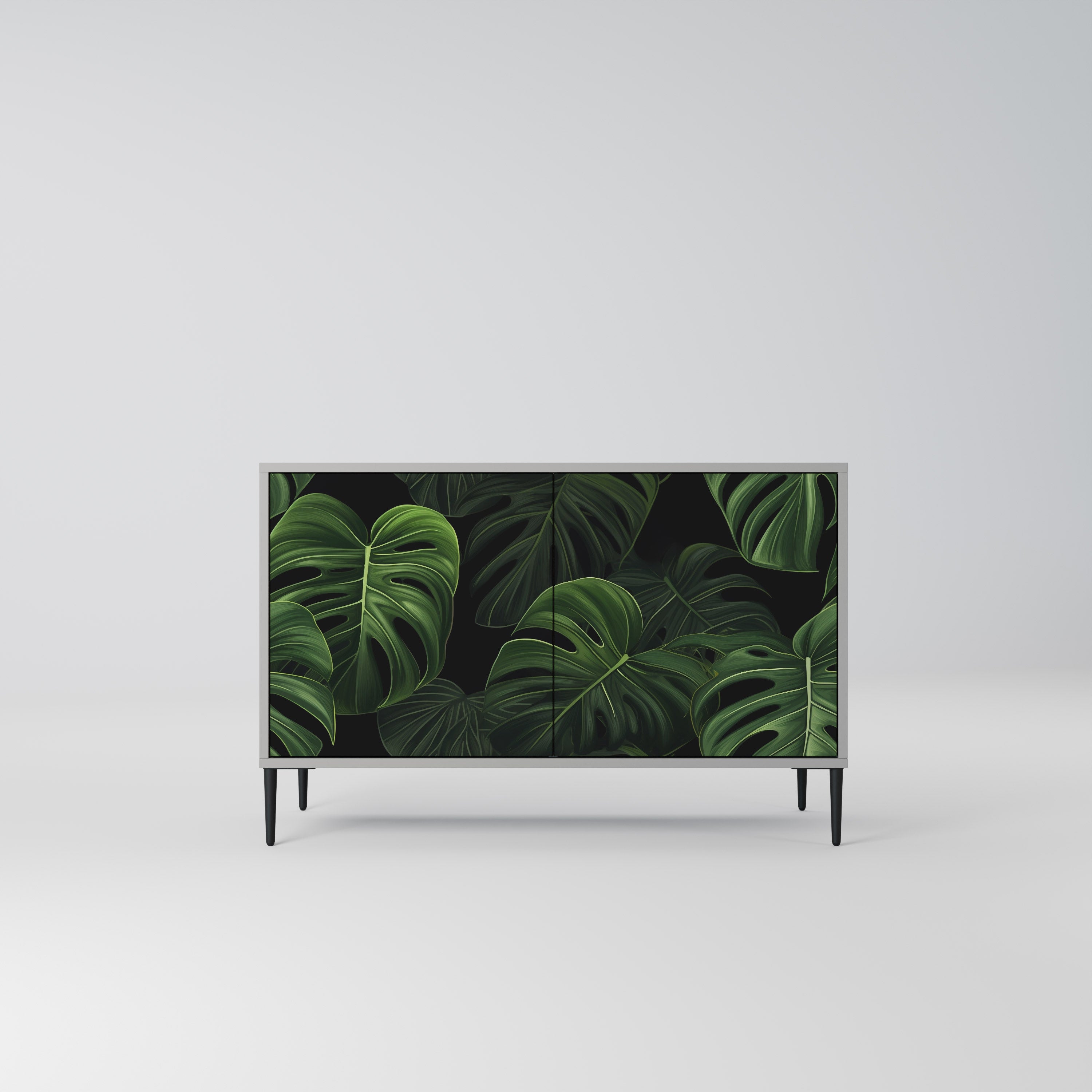 Aparador INFINITE MONSTERA de 2 puertas en acabado gris