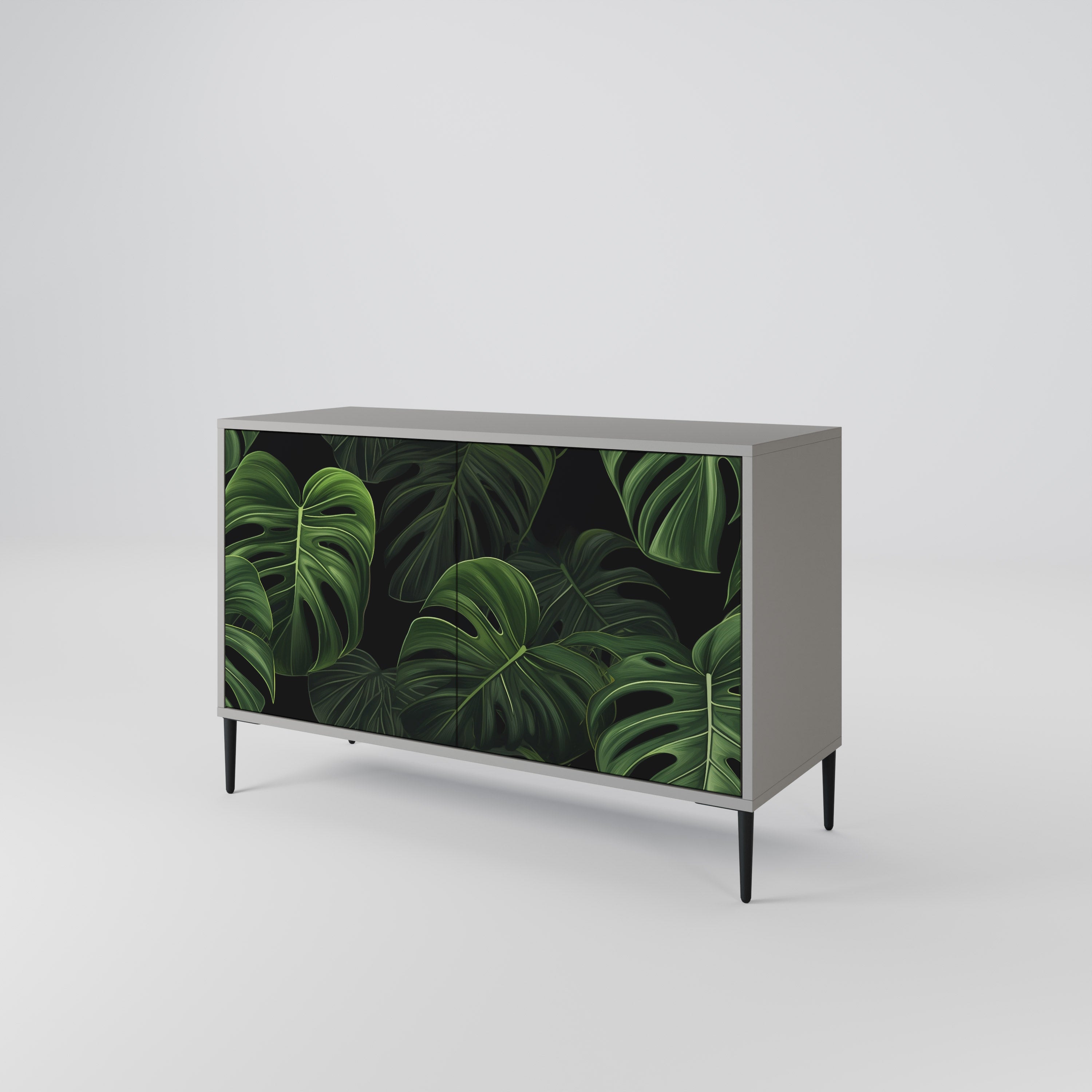 Aparador INFINITE MONSTERA de 2 puertas en acabado gris