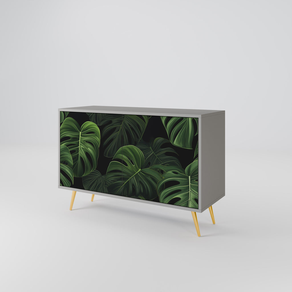 Aparador INFINITE MONSTERA de 2 puertas en acabado gris