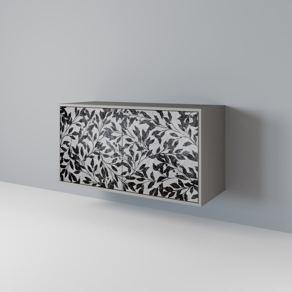 Aparador CHARCOAL SPROUT de 2 puertas en acabado gris