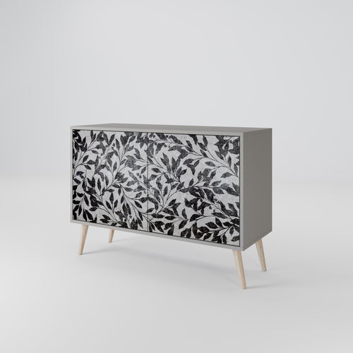 CHARCOAL SPROUT 2-Door Sideboard in Grey Finish