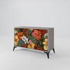 RADIANT FLORA 2-Door Sideboard in Grey Finish