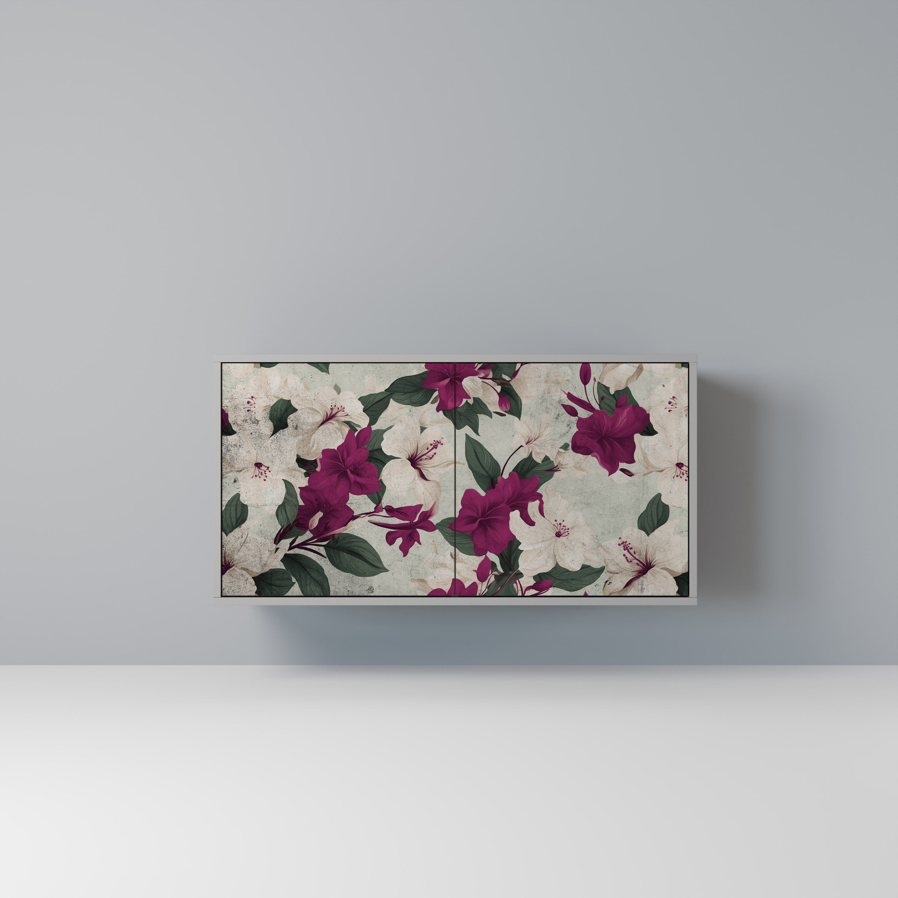 Aparador de 2 puertas FLOWERET DREAM en acabado gris