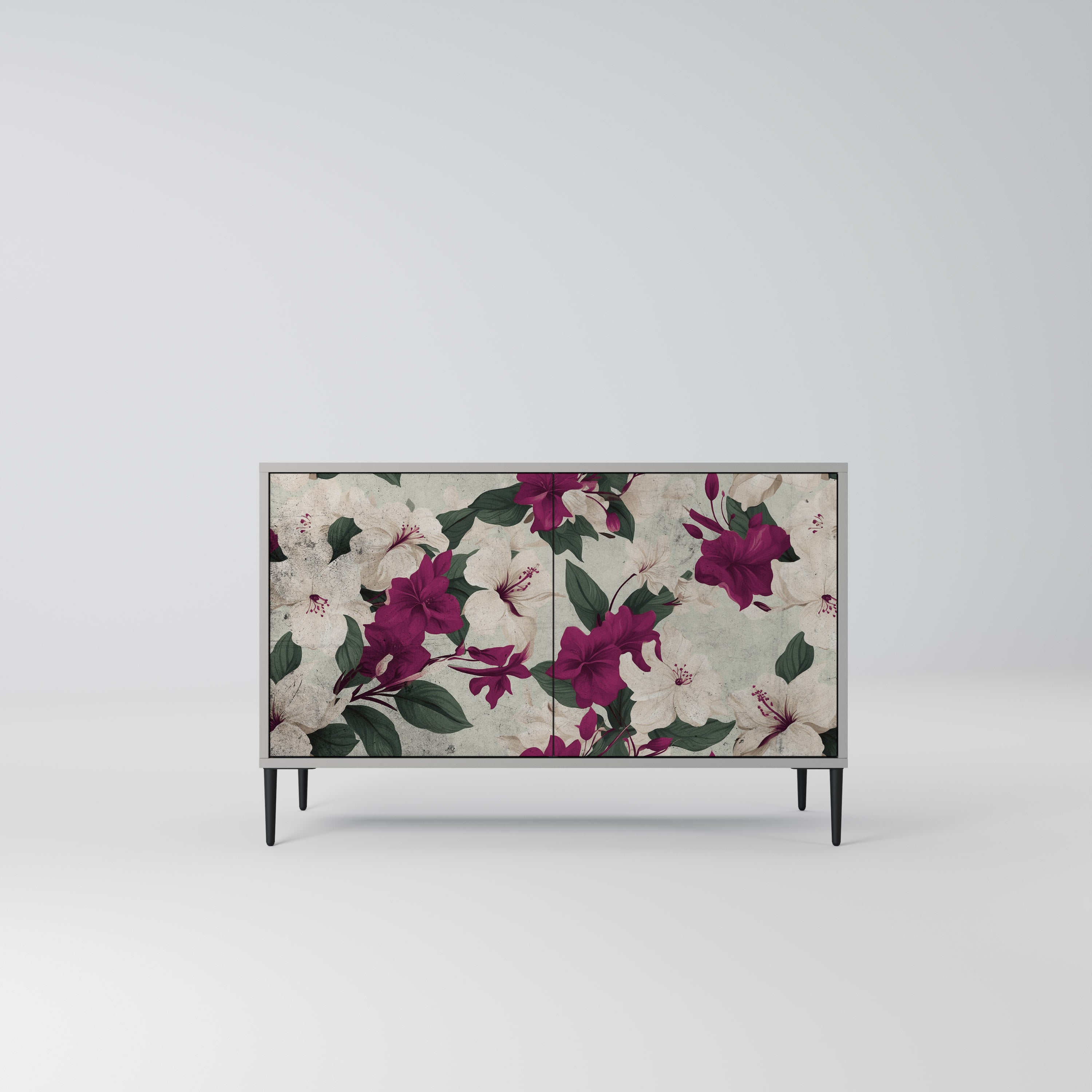 Aparador de 2 puertas FLOWERET DREAM en acabado gris