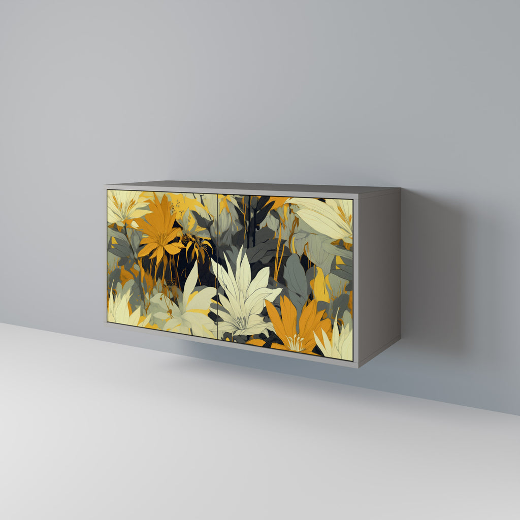 Aparador de 2 puertas SUNKISSED LILY en acabado gris