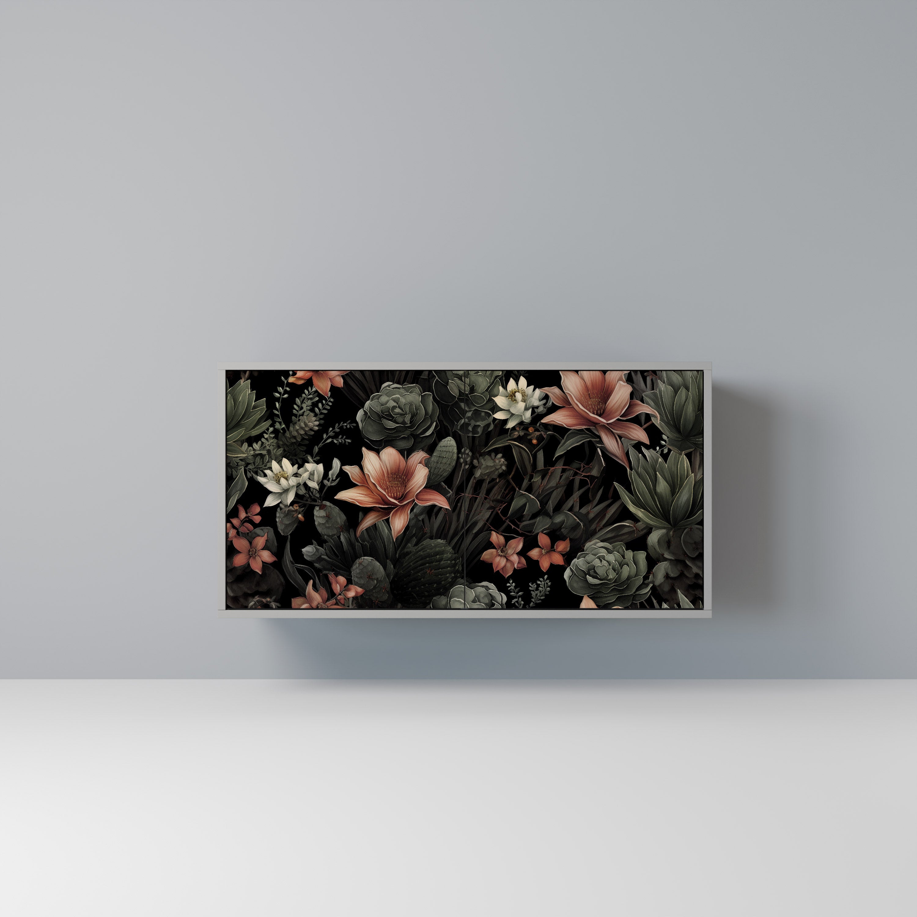 Aparador SECRET VERDURE de 2 puertas en acabado gris