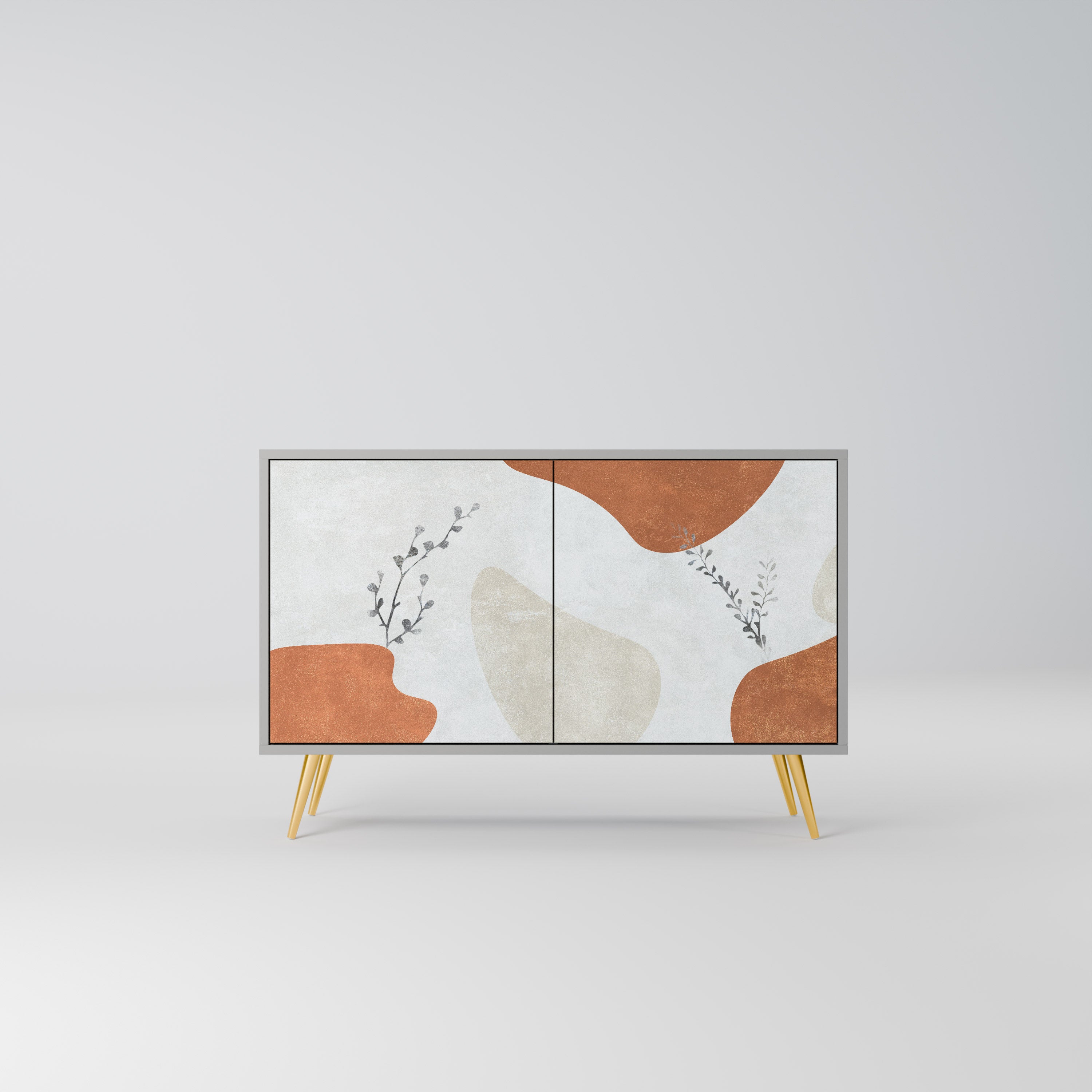 Aparador TRANQUIL TWIG de 2 puertas en acabado gris