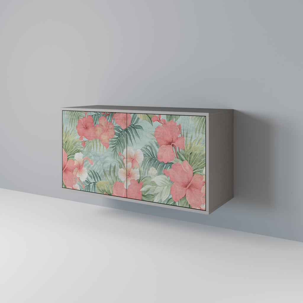 Aparador de 2 puertas HAWAIIAN SPIRIT en acabado gris