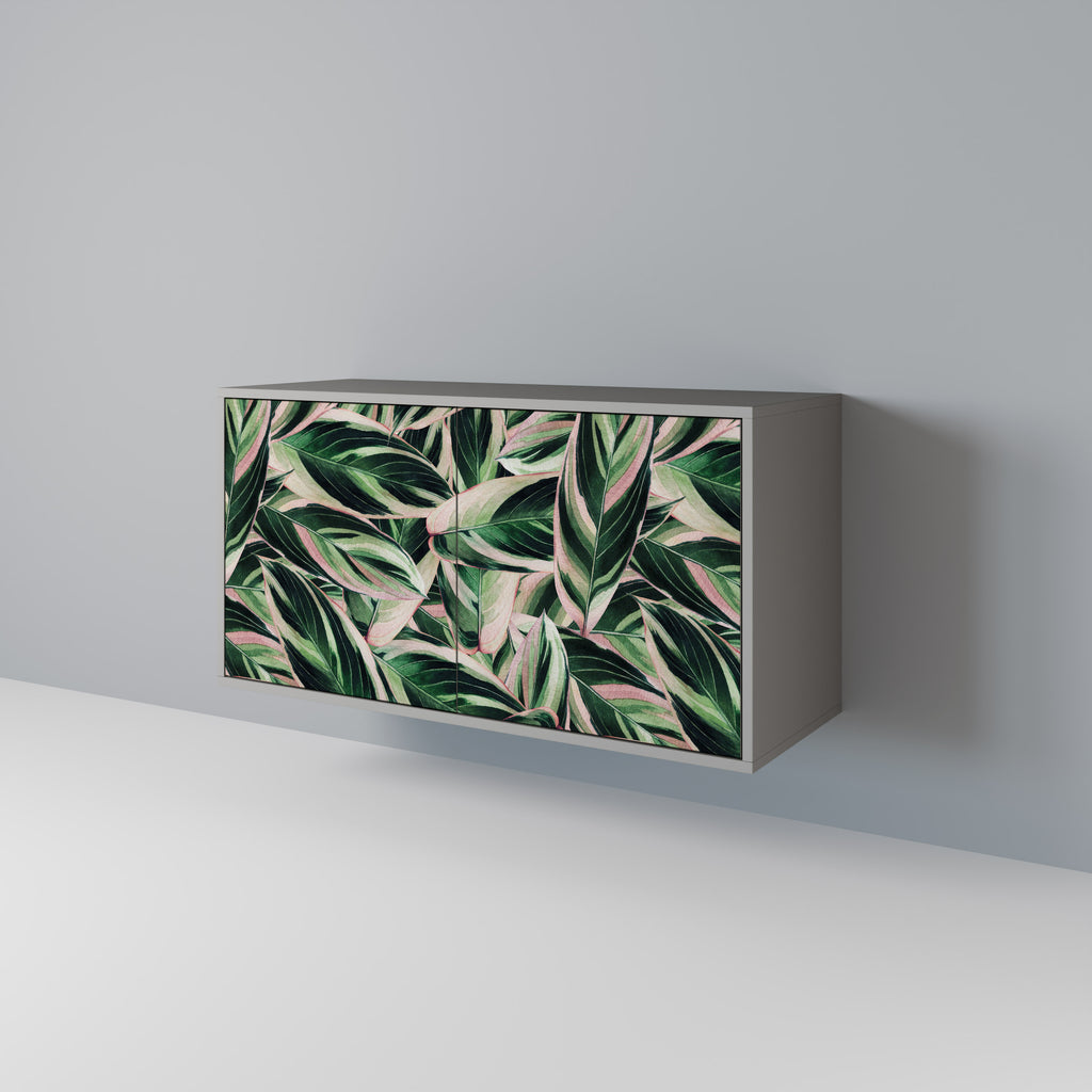 Aparador EERIE STROMANTHE de 2 puertas con acabado gris