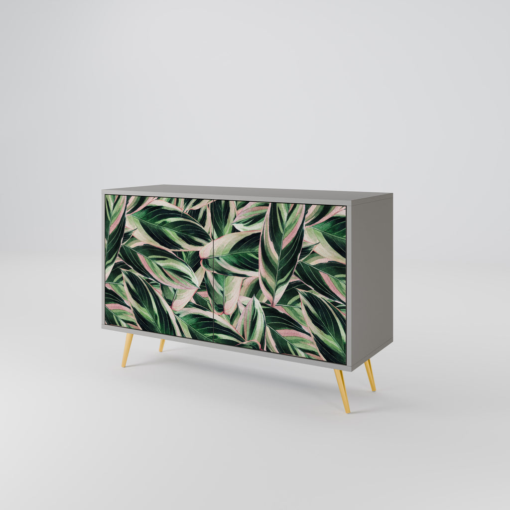 Aparador EERIE STROMANTHE de 2 puertas con acabado gris