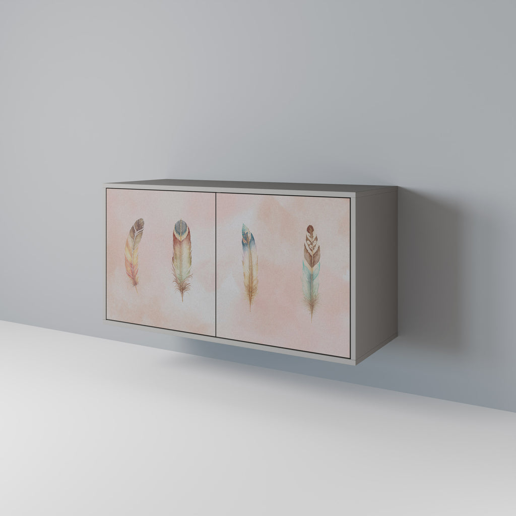 Aparador de 2 puertas THE DELIQUESCE en acabado gris