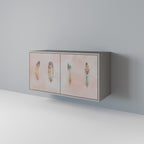 THE DELIQUESCE Aparador de 2 Puertas en Acabado Gris