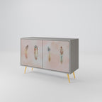 THE DELIQUESCE Aparador de 2 Puertas en Acabado Gris