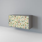 PALM SPRING Aparador de 2 Puertas en Acabado Gris